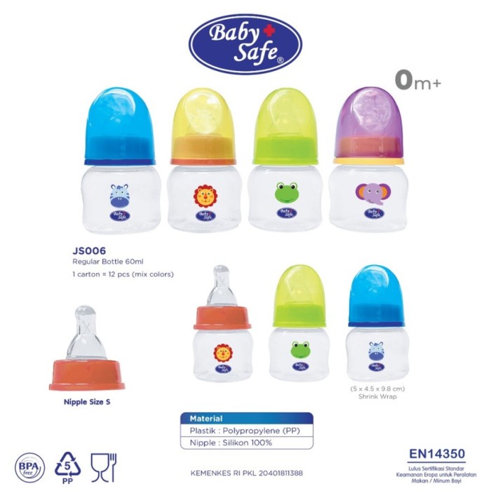 Botol Susu Bayi BABY SAFE JS006 Dot Susu Anak Ukuran 60ml