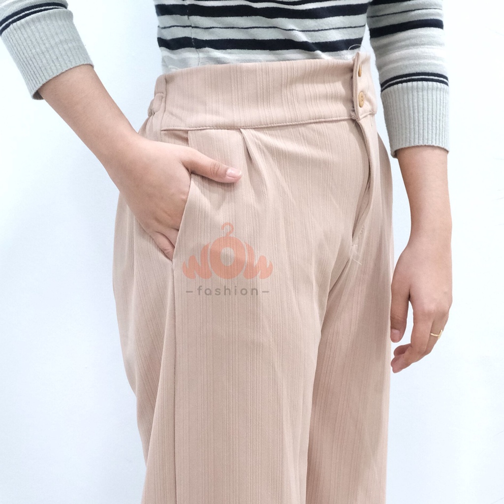 WOW-Kn Chika Kulot//Kulot Knit Premium//Celana Simple//Kulo Knit Wanita