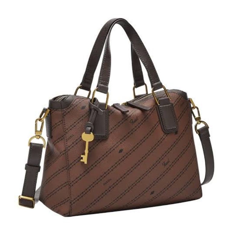 Fossl Jacqueline Satchel Brown Black