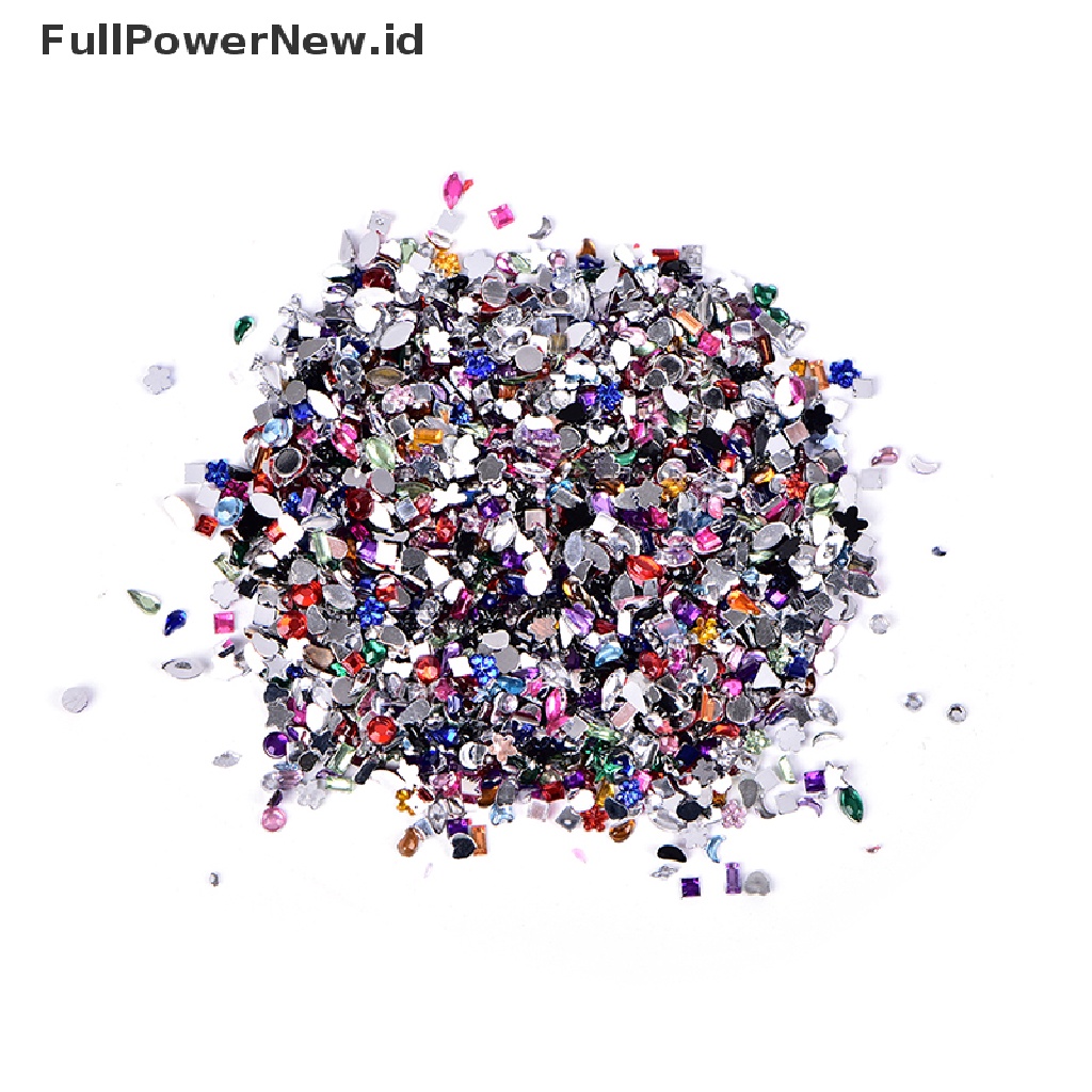 Power 2000pcs 3D Mix Acrylic Nail Art Tips Kuku Berlian Imitasi Wanita DIY Manicure Tools ID