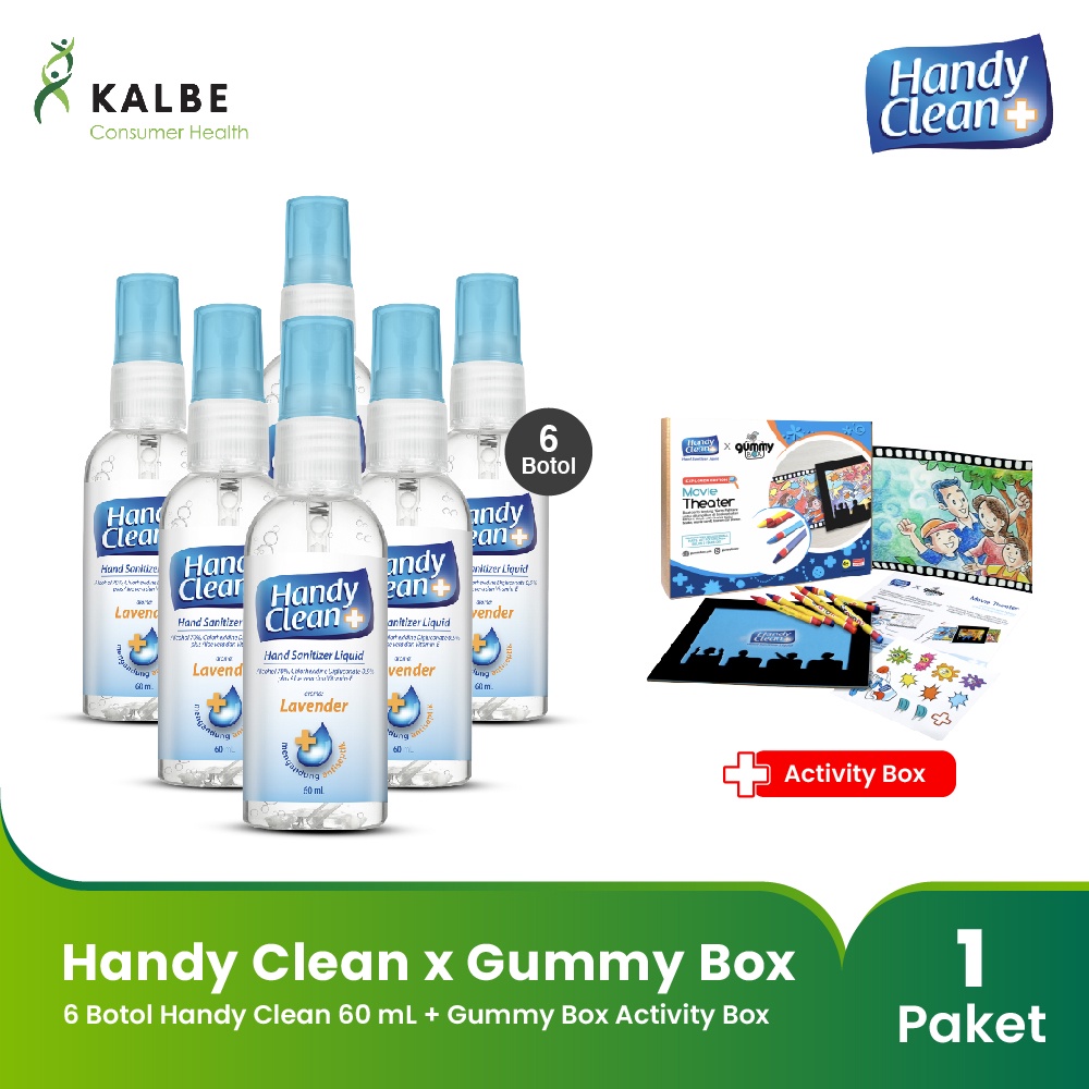 Handy Clean X Gummy Box Hand Sanitizer 6 Botol @ 60ml