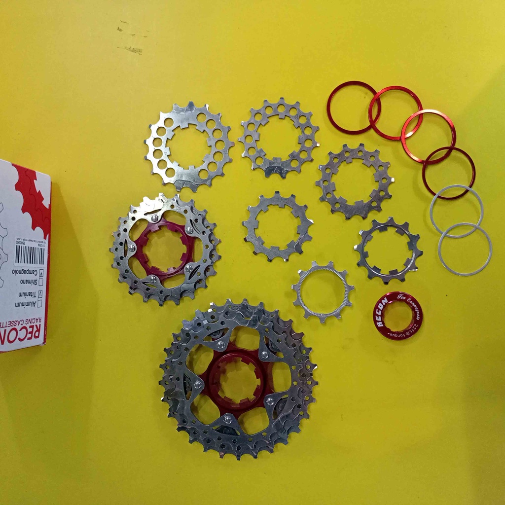 Pignon Campagnolo Record Titanium 9V/18, Cassette Sprocket Campagnolo 357408235639