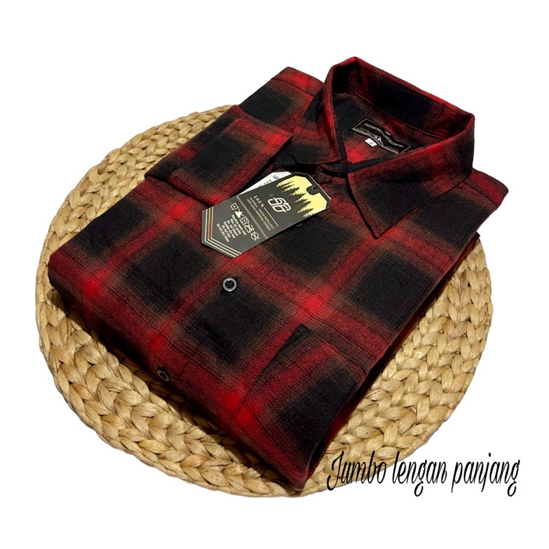 kemeja flanel jumbo xxl xxxl xxxxl pria wanita lengan panjang - kemeja flanel pria wanita big size import -kemeja flanel big size distro murah