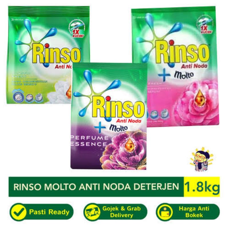 RINSO DETERJEN BUBUK 1800GRAM RINSO PK RINSO BUBUK 1.8KG