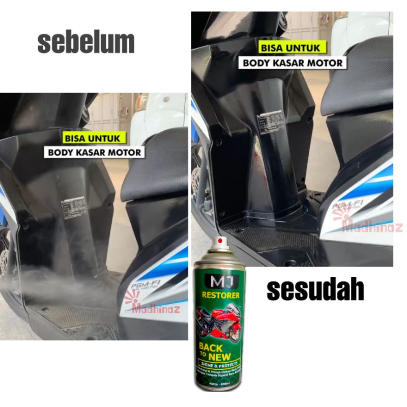 MJ Restorer - Pengkilap dan penghitam body motor glossy ,doff,body motor kasar