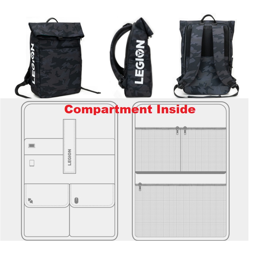 Backpack Gaming Lenovo Legion Savior 15.6 inch Original Free Cover Bag