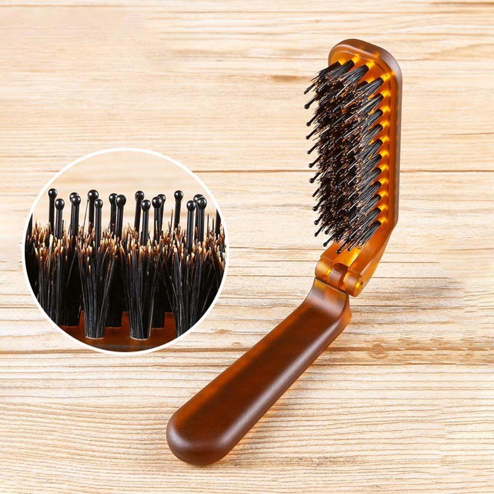 Sisir Bulu Agustina Barber Aksesoris Rambut Profesional Sisir Pijat Hairdressing Compact Foldable Comb