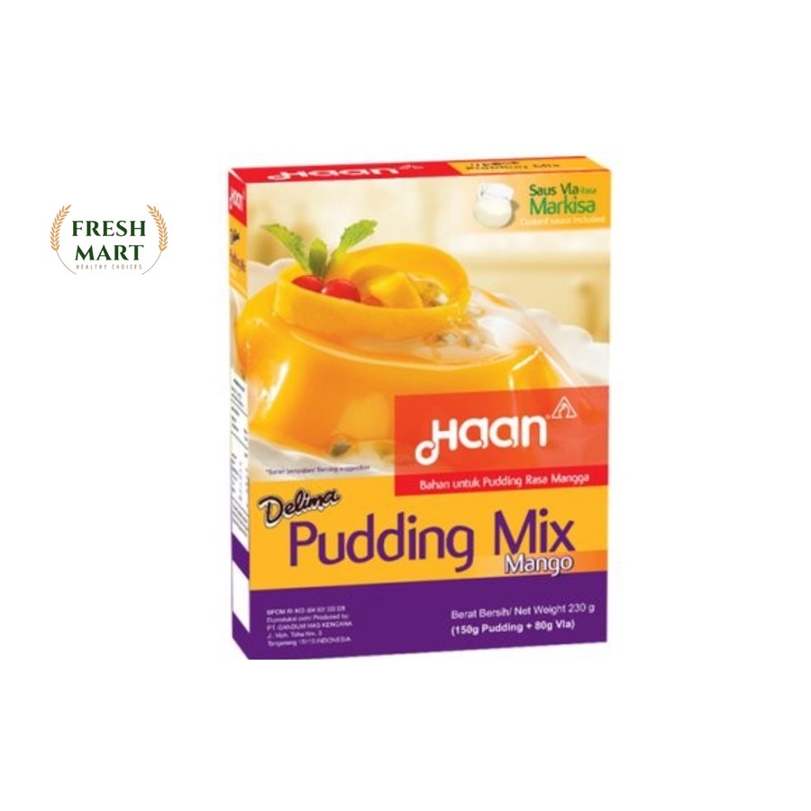 

Haan Pudding Mix Manggo With Vla 230 gr