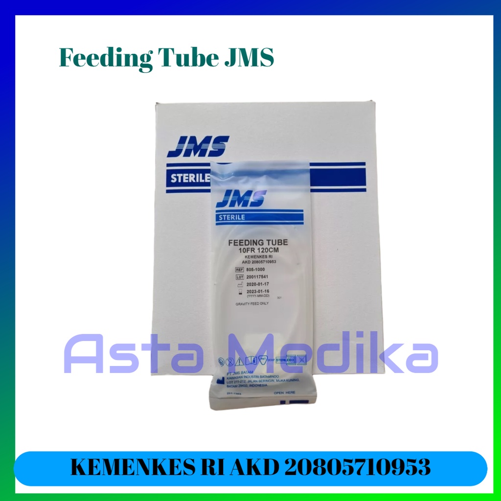 Feeding Tube No Fr3-40cm, Fr6-80cm, Fr10-120cm JMS / NGT JMS / Selang Feeding JMS / Selang Makan