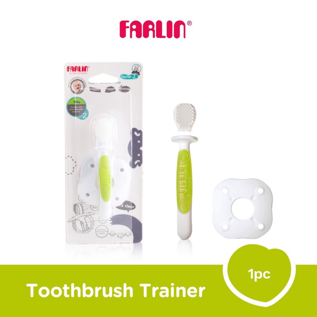 [PROMO] Farlin Baby Stage 2 Toothbrush Trainer Sikat Gigi Training Bayi 6+ Bulan