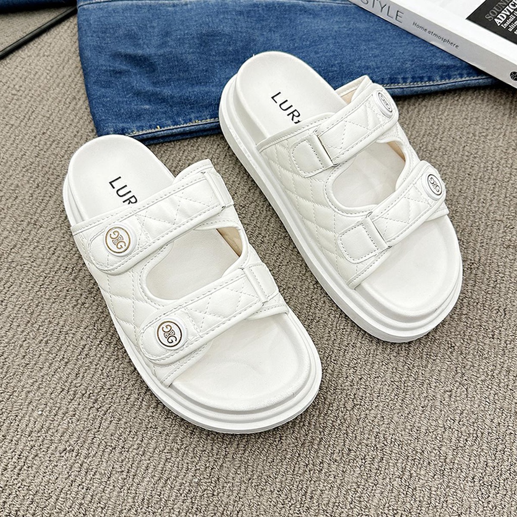 LURAD Sandal Wanita Terbaru Slide Sandal Viral Slip On Model Cantik Import