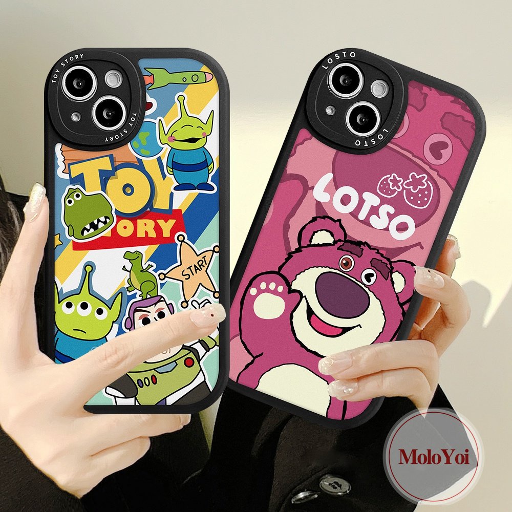 IPHONE Case Toy Story Kartun Lucu Kompatibel Untuk Iphone11 14 13 12 Pro MAX XR 7 8 6 6s 14 Plus X XS MAX SE 2020berry Bear Losto Soft TPU Back Case