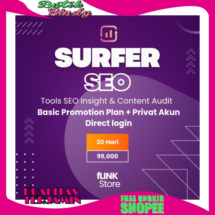 Popuper / Murah / Promo / Original Surfer Seo Premium 30 Hari Resmi / Terbaru / Terlaris / Garansi