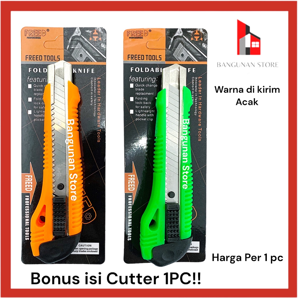 

Pisau Cutter PVC | Cuter Besar (1 PC) | Alat Pemotong Kertas Murah