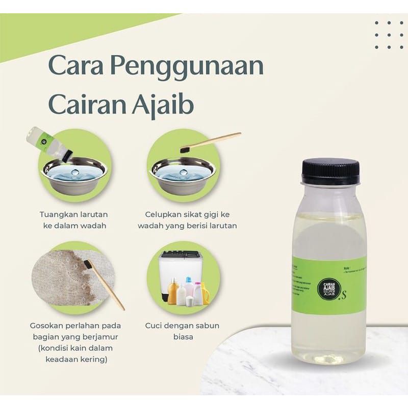 Pembersih jamur baju mukena cairan ajaib obat penghilang jamur pakaian