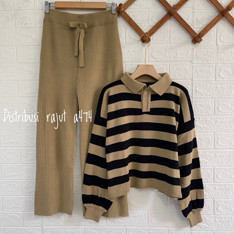 ONESET SWEATER STARLA ATASAN LENGAN PANJANG SETELAN CELANA KULOT