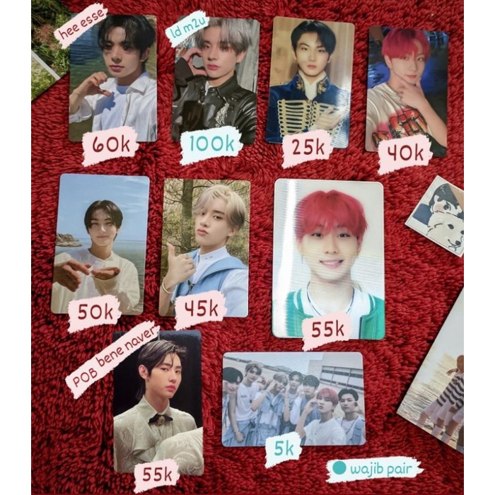 WTS clearance sale enhypen pc photocard enha ody POB aab all about sunghoon jungwon jw wonie hoon ja