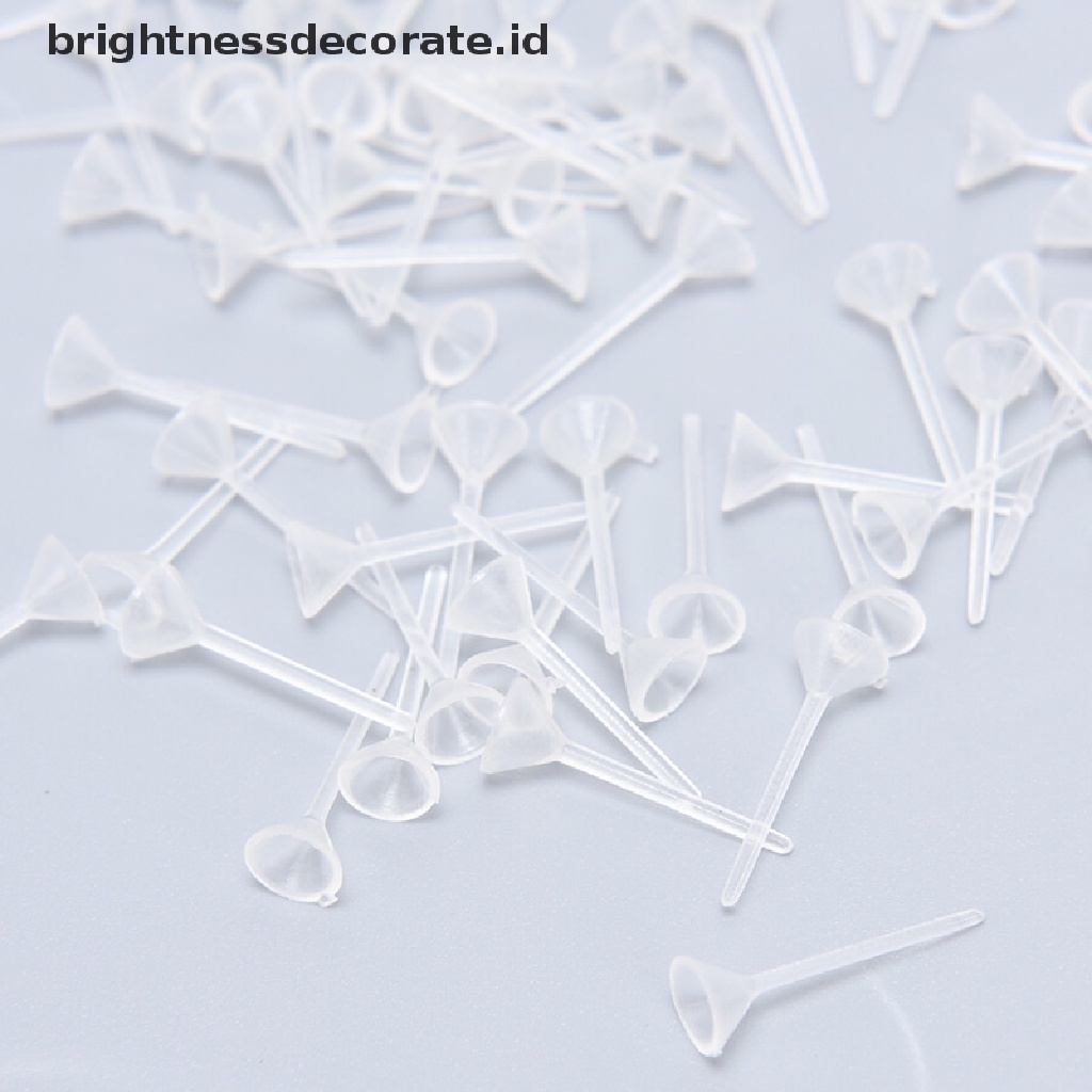 [Birth] 500pcs/lot Plastik Kosong Datar/Cup Stud Earring Pin Pad Anting Membuat Perhiasan [ID]