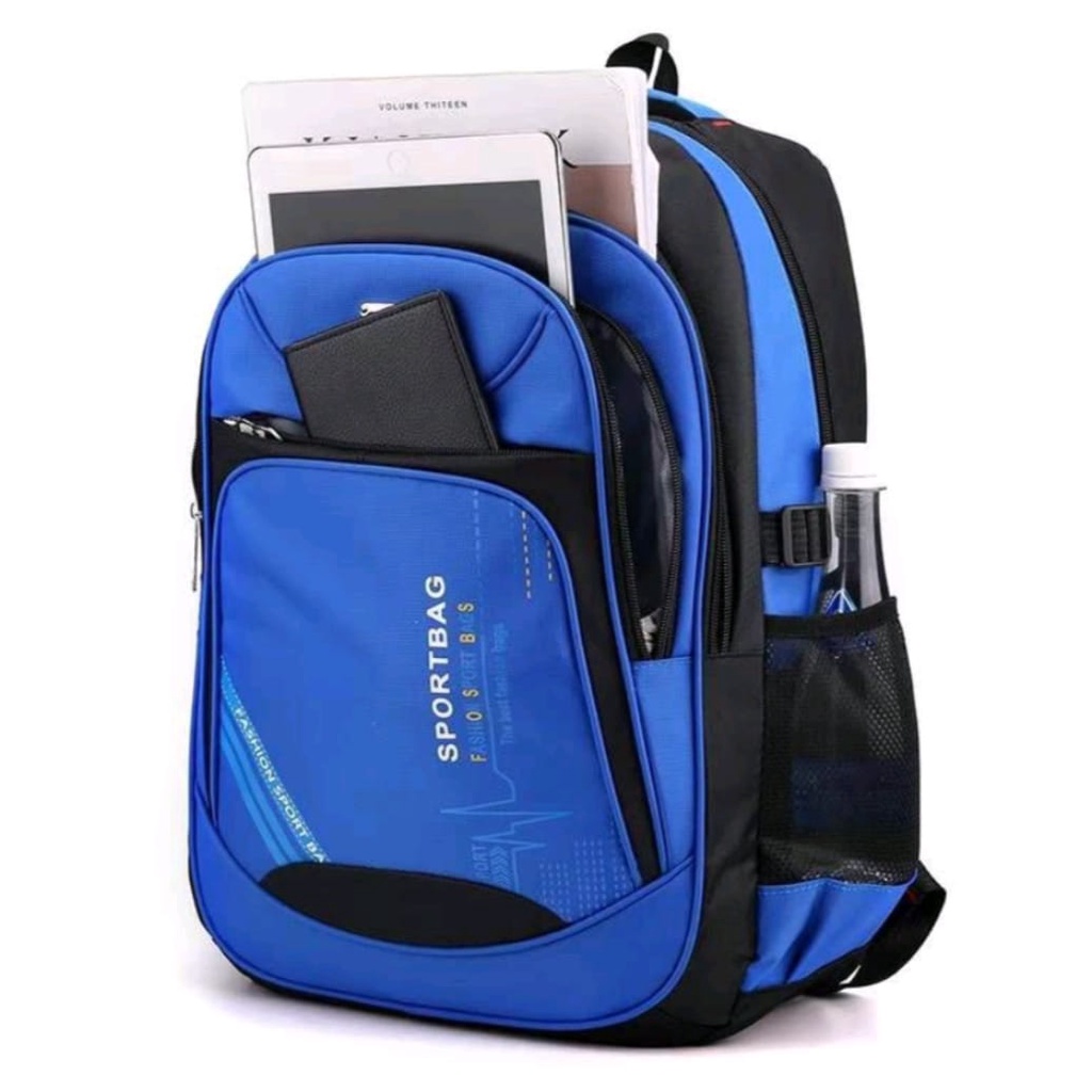 tas sekoolah anak smp sma dan sd jumbo - tas polosport anak ( bonus jam led )