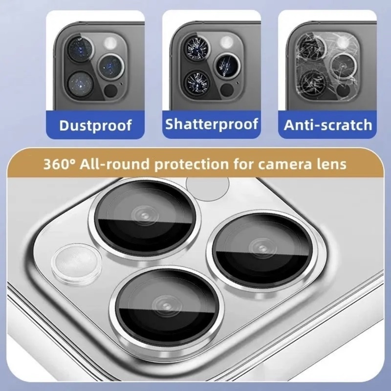 1set Metallic Lens Protect Glass Camera iPhone 12 Pro Max Anti Gores Kamera iPhone