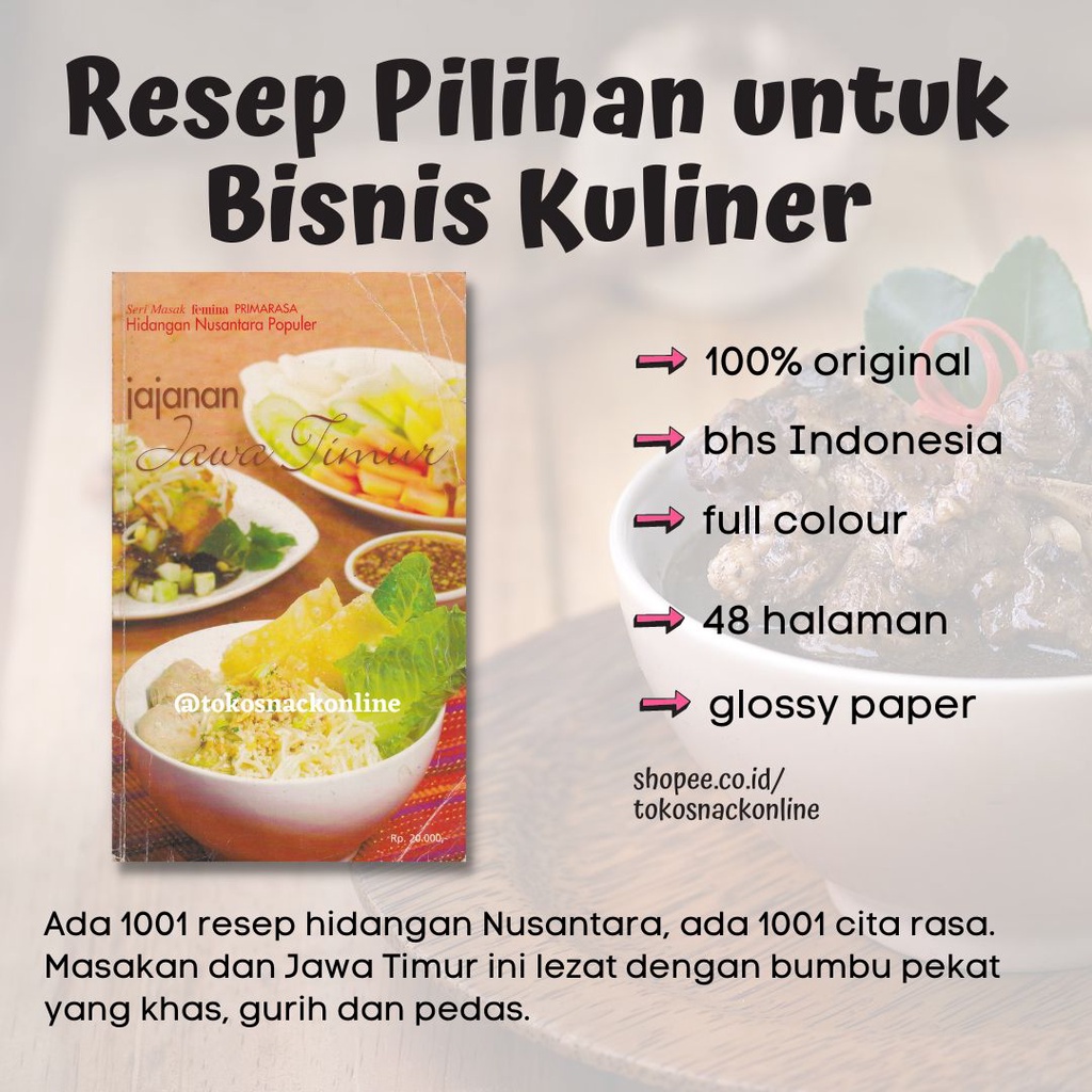 Buku Resep Primarasa Jajanan Jawa Timur