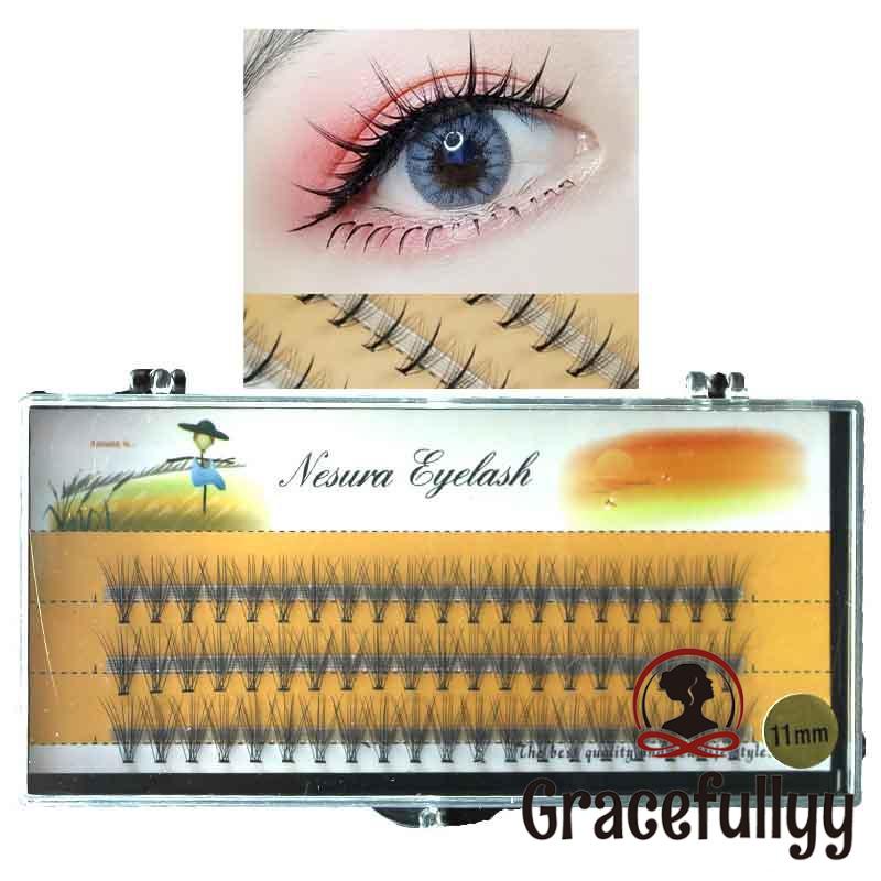 [COD]10/11/12mm Bulu Mata Tanam Knot Free / Diy Eyelash Extension Korea / Bulu mata Sambung-GY