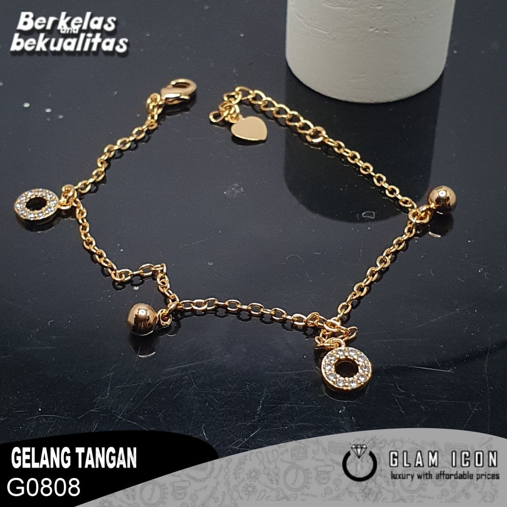 Gelang Rantai Tangan Mata Bandul Donat  G0808 GRG