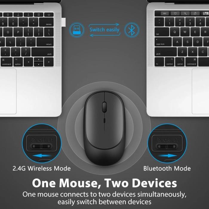 Goojodoq Bluetooth Mouse Wireless Silent Ultra Portable Rechargeable