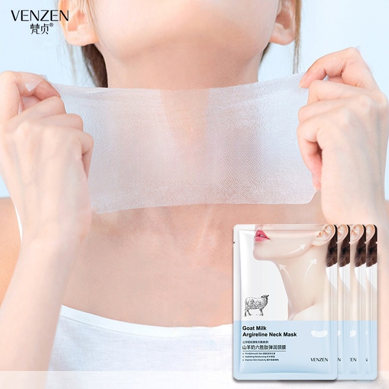 Veze Masker Leher Goat Milk Hydrating Whitening Collagen Patch Antikerut Anti Aging