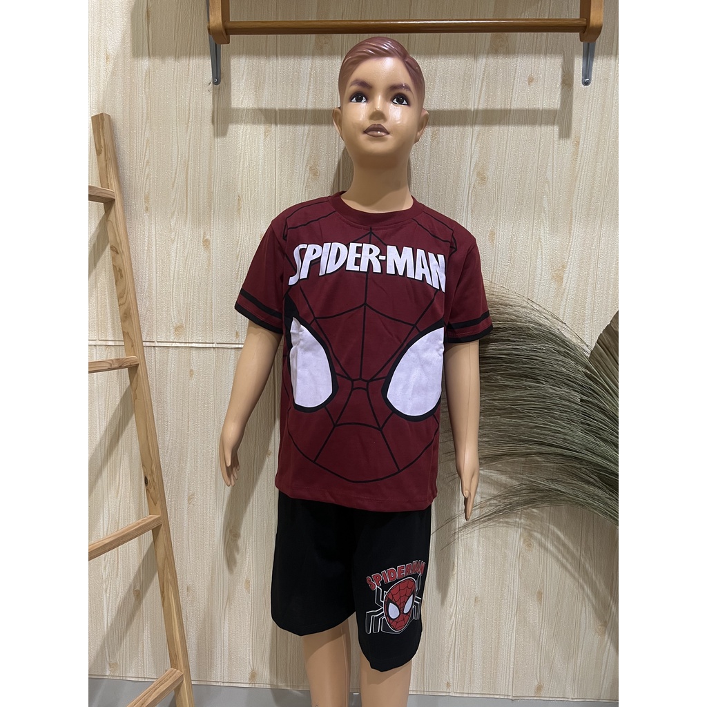 SETELAN ANAK LAKI SPIDERMAN UMUR 2-11TAHUN BISA COD