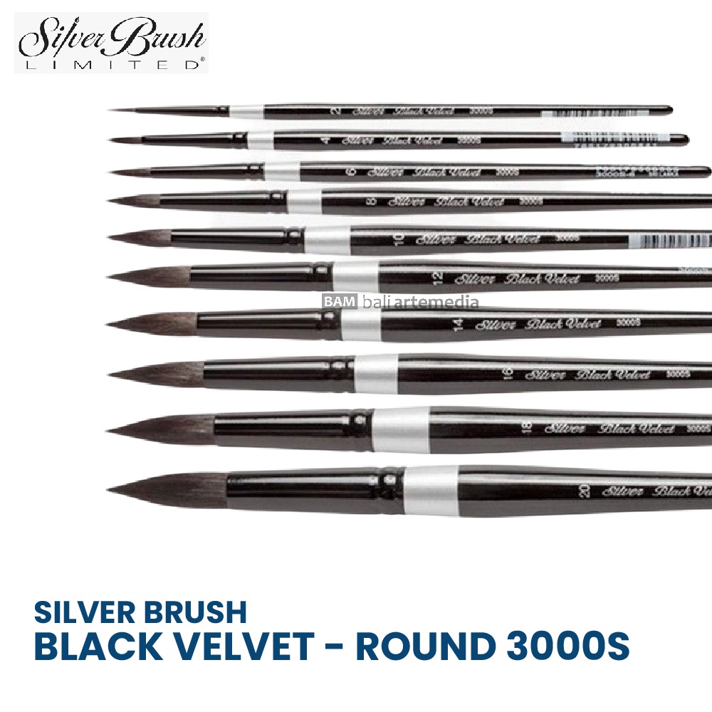 Silver Brush Black Velvet - Round 3000s