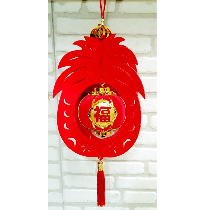 Jual Nanas Lampu Jumbo Hiasan Imlek Hoki Dekorasi Fu Lampion Nyala Kado Shopee Indonesia 1222