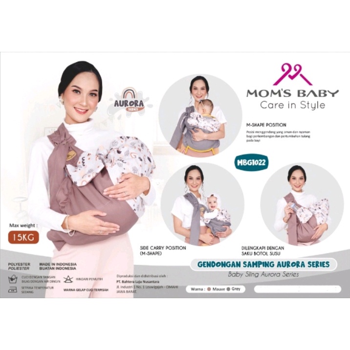 Moms baby gendongan samping aurora series MBG1022