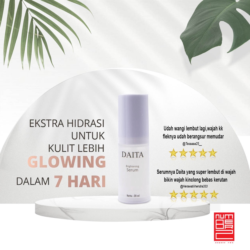 Daita skincare original cosmetic brightening paket facial foam day cream night cream glowing whitening bpom ampuh putih cepat dalam 7 hari