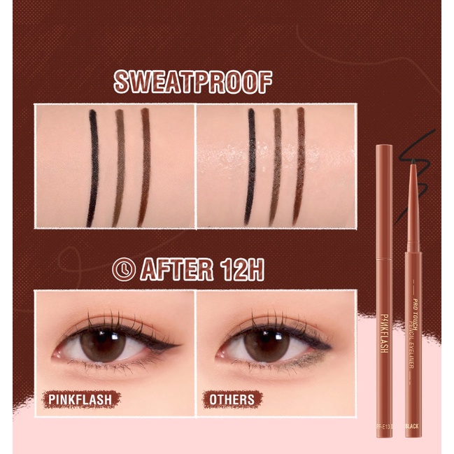 PINKFLASH Hyperfine Eyeliner – Gel Pencil, Waterproof, Smudge-Proof, High Pigment