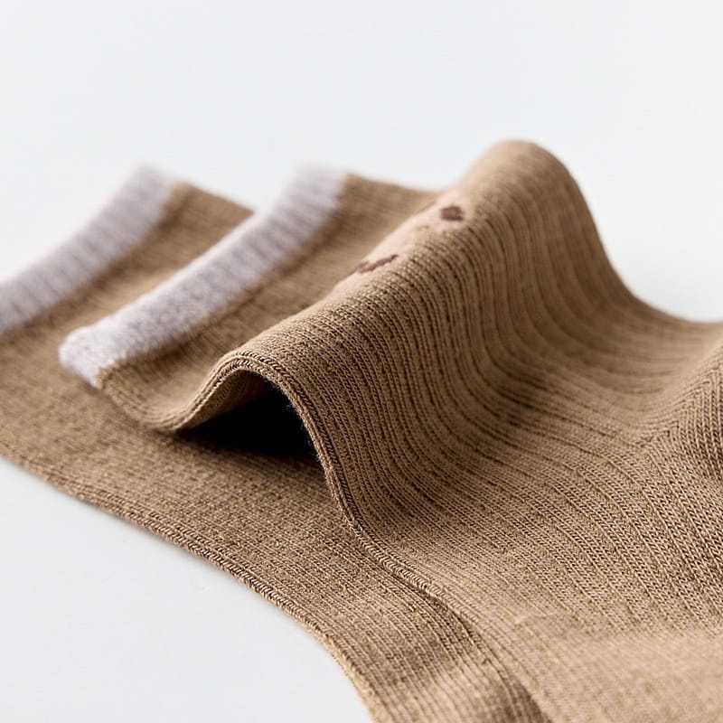 Kaos Kaki Pendek Semata Kaki Motif Beruang Kaos Kaki Wanita/Cewek Terbaru Ankle Socks Import