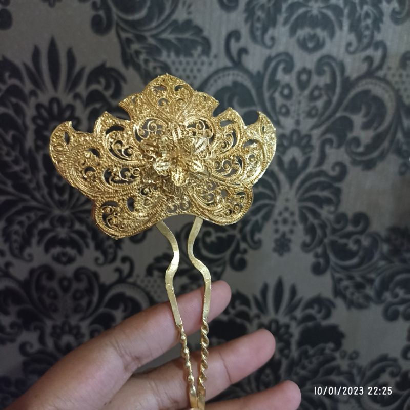 tusuk konde alpaka lapis emas