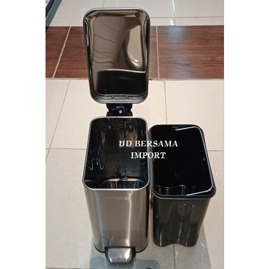 KRISBOW Tempat Sampah Stainless Slim Soft Close 5L/Pedal Bin/Dustbin