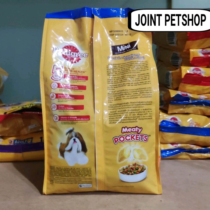 Makanan Anjing Pedigree Mini Adult Chicken, liver &amp; Vegetables Flavour Kemasan 1,3KG