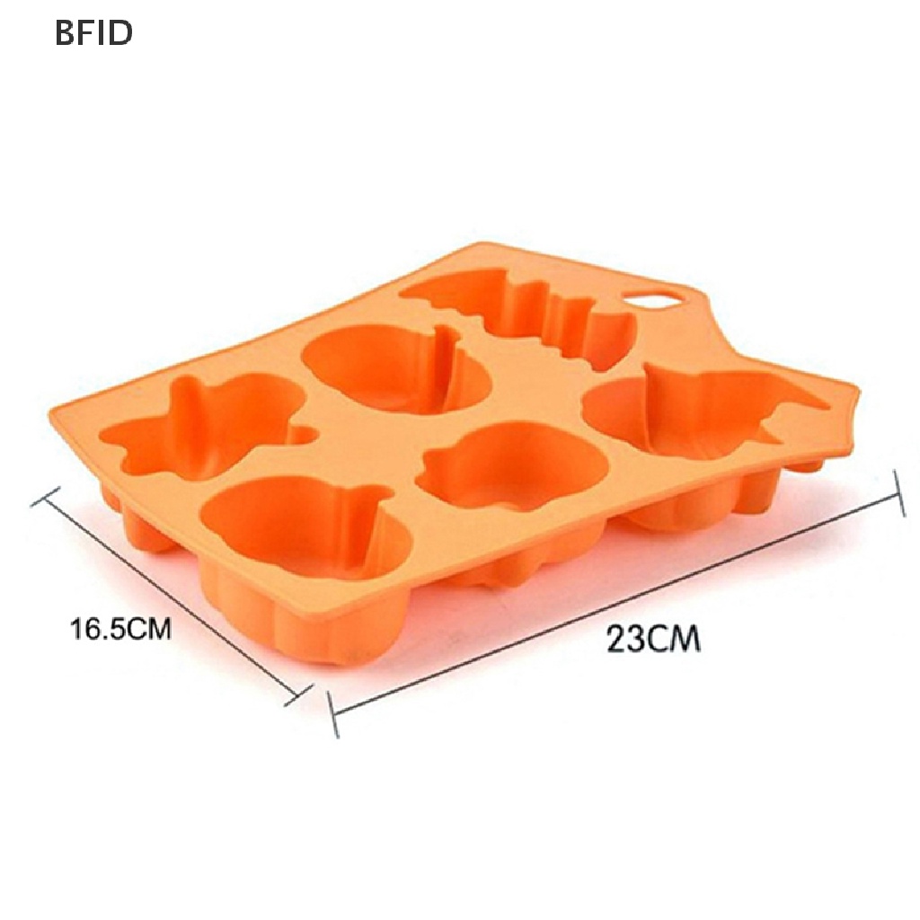 [BFID] Cetakan Kue Labu Liburan Halloween 6rongga Cetakan Bentuk Kelelawar Hantu Labu [ID]