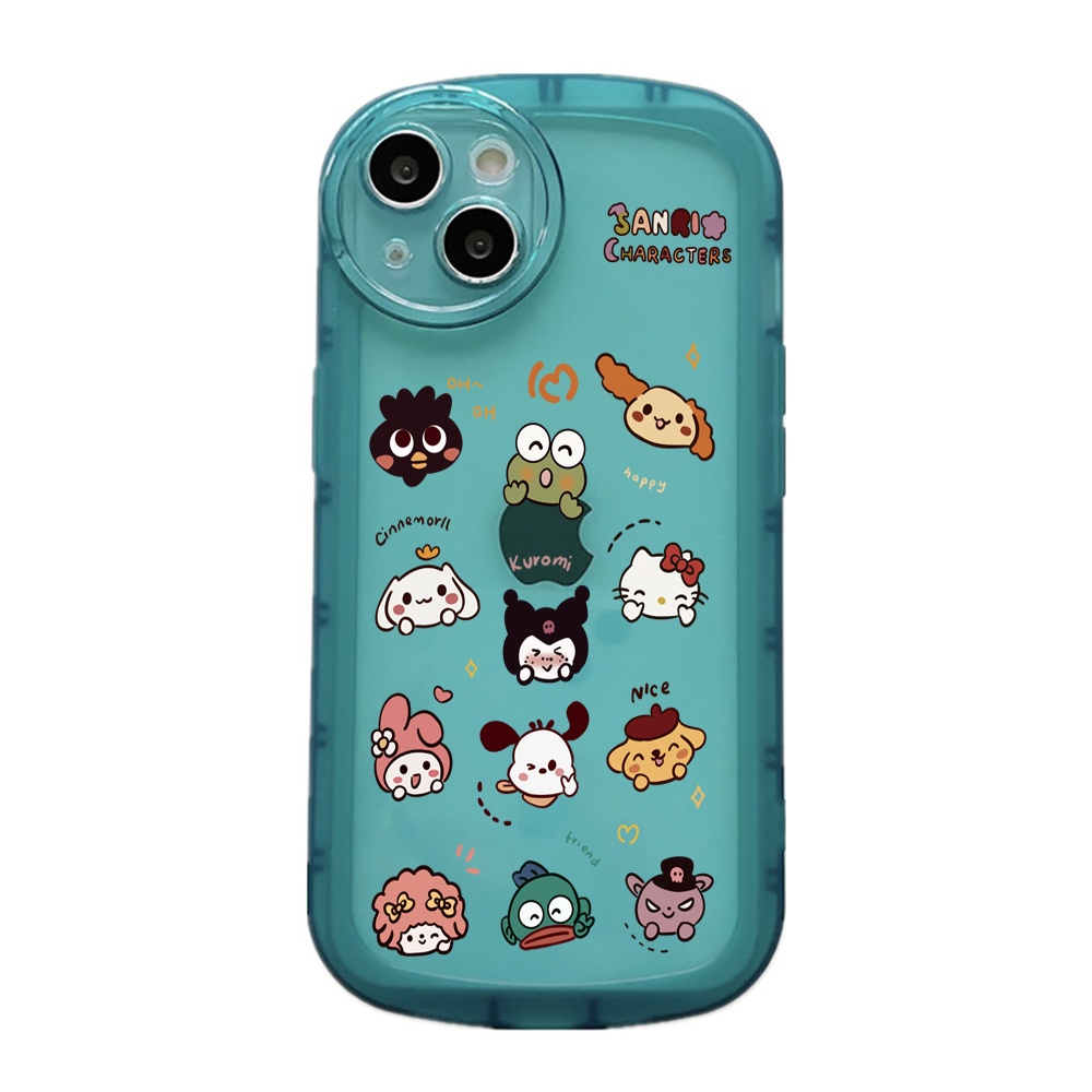 Case Fashion Kompatibel Untuk Iphone11 Pro MAX iPhone14 iPhone13 iPhone XR XS MAX iPhone6 6S 7 8 Plus Lensa Oval Karakter Kartun Cinnamoroll Kuromi Shockproof TPU Soft Cover BY