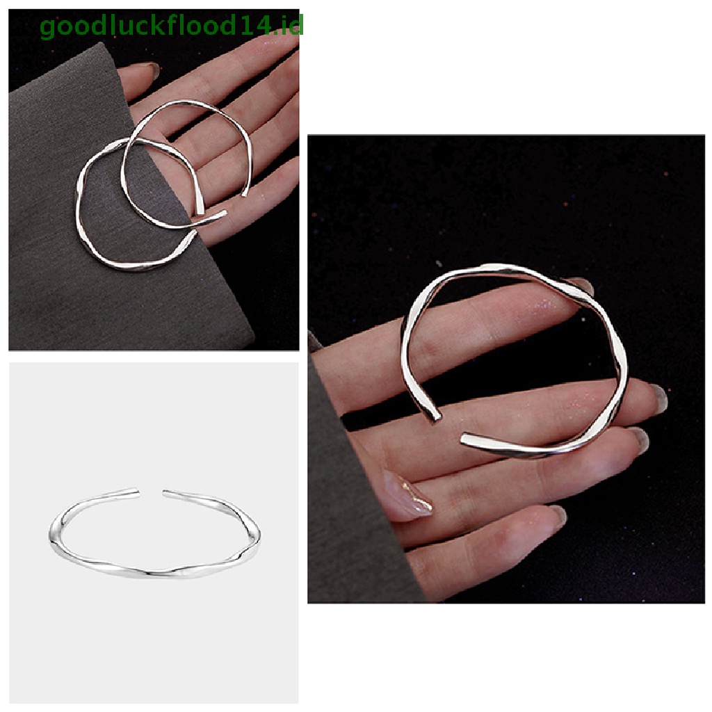 [GOOGFOUR] 999mobius Sterling Silver Gelang Elegan Fine Jewelry Open Bracelet Vintage Design Bangles Adjustable Fine Perhiasan Pesta Hadiah Aksesoris [TOP]