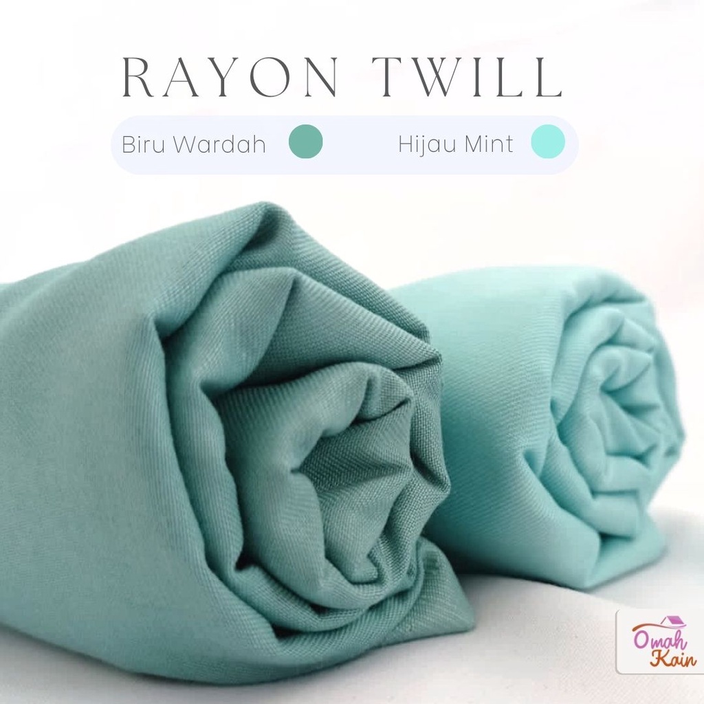 KAIN RAYON TWILL VISCOSE (100% rayon, jatuh, adem, tebal, lembut dan tidak berbulu) #omah kain