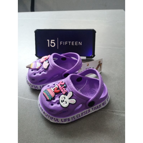 NEW ! ! BIG SALE！！Size：18-29 Sandal Sendal Anak Perempuan Usia 0- 5 Tahun RABBIT Bahan Eva Karet / BABY Girl 7110-B