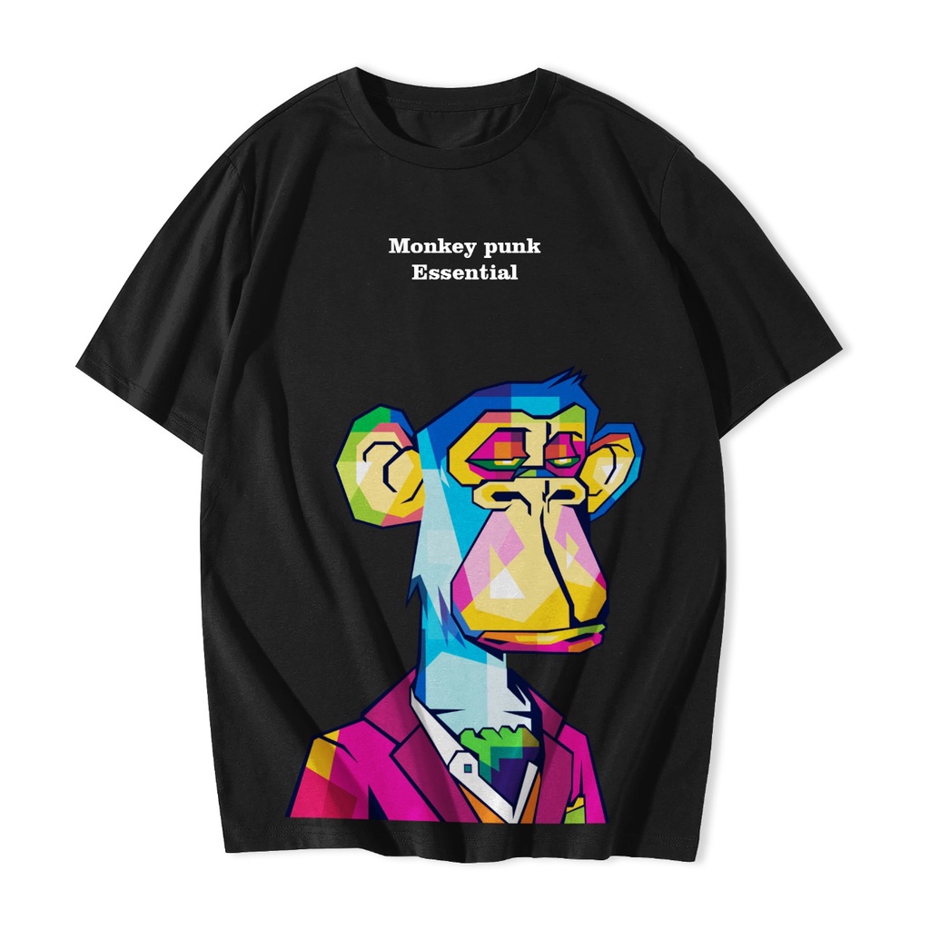 Mokokomo Kaos T-shirt Cotton Combed 24s Monkey Oversize Atasan Oversize Unisex