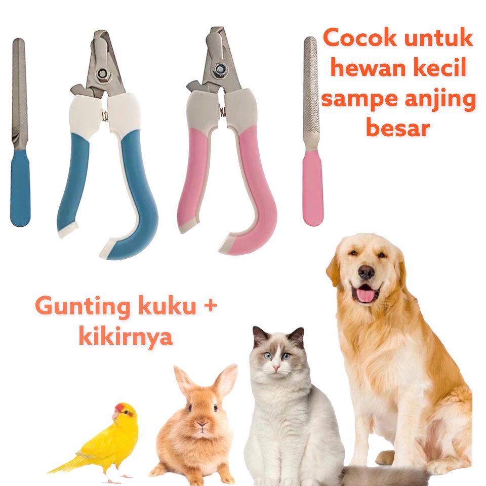 Gunting kuku anjing kecil besar bahan stainless steel