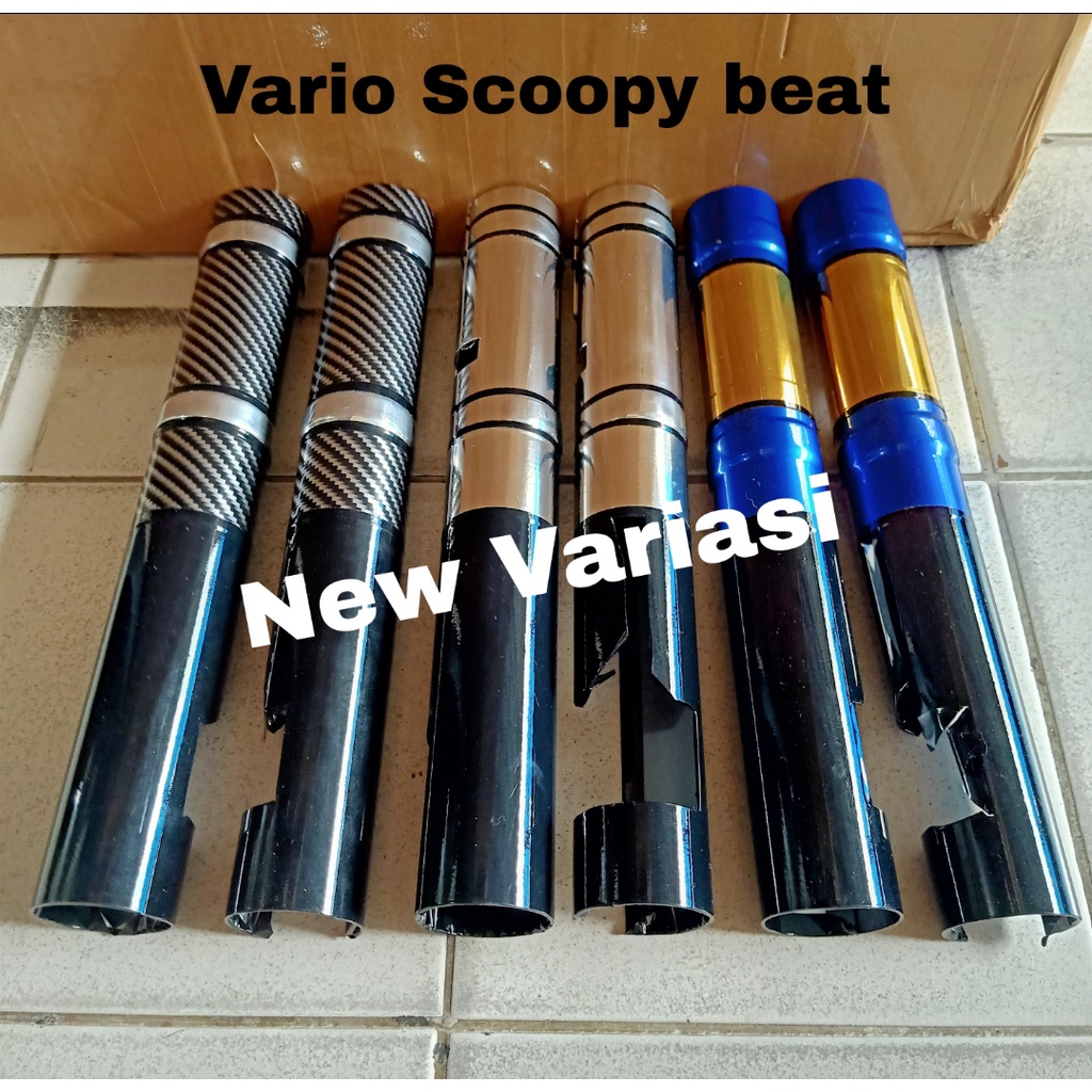 COVER SHOCK DEPAN COVER PELINDUNG SHOCK DEPAN HONDA MATIC BEAT SCOOPY VARIO+JALU AS TWOTONE BIRU MER
