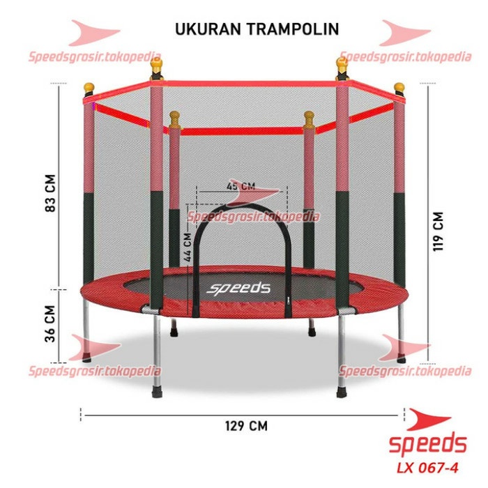 Tram Trampolin Speeds 55"140Cm Trampolin Jump Fitness 067-04