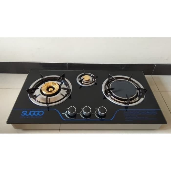 Dijual Kompor Tanam SUGGO 3 Tungku SG-301/Kompor Tanam 3 Tungku SUGGO/Kompor - Bubble Warp Limited