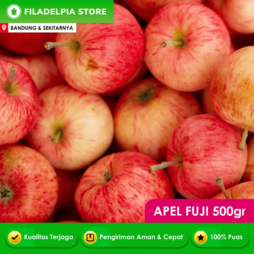 

Buah Apel Fuji Segar 500g / 1kg Bandung Kota Murah Manis Promo Gosend Diskon